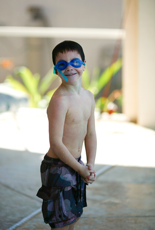 Sean by the pool, Christmas on Marco Island photo
