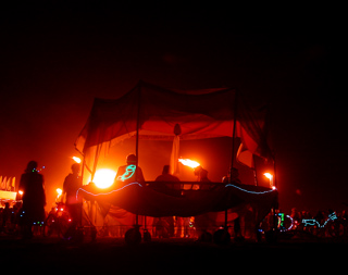 Trampoline Lounger, Burning Man photo