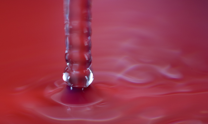 Red Column, Water Drop Falling II photo