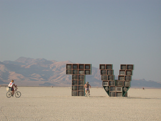 T.V., Burning Man photo
