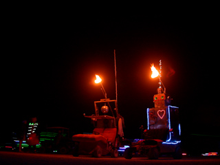 Flaming Art Cars, Burning Man photo