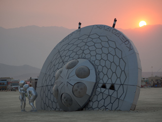 Saucer Down, Burning Man photo