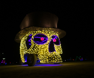 Skull Car with Top Hat, Burning Man photo