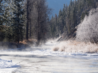 Ice Fog on Rock Creek, Rock Creek at 10 Below photo