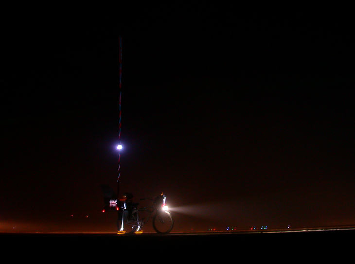 Rocket Bike in a Dust Storm, Ganesh Camp photo