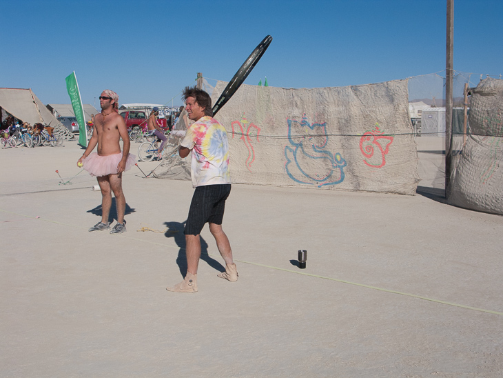 Tom with the Giant Racquet, Ganesh Camp photo