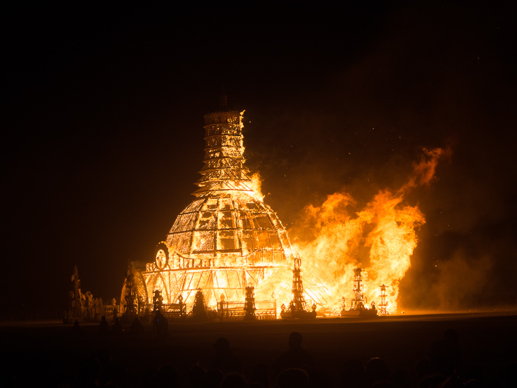 The Temple Burns, Burning Man photo