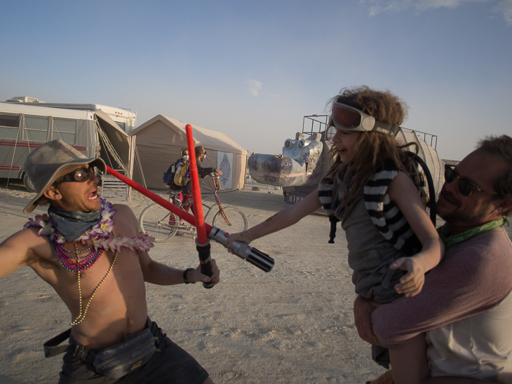 Lightsaber Duel, Burning Man photo