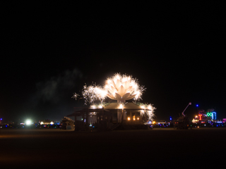 Fireworks at the Mazu temple, Burning Man photo