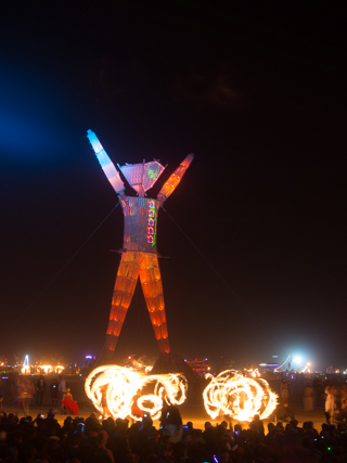 Fire Dancers at the Man - 2014, Burning Man photo