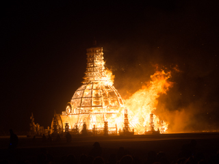 The Temple Burns - 2014, Burning Man photo