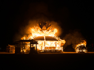 The Mazu Temple on Fire - 2015, Burning Man photo