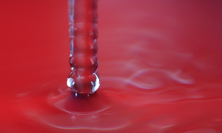 Red Column, Water Drop Falling II photo