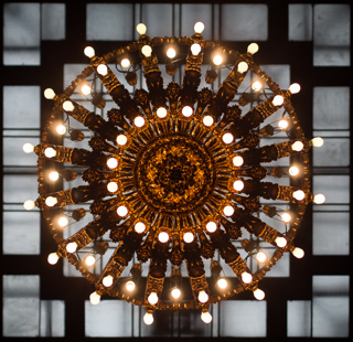 Chandelier and Skylight, Grand Central Terminal photo