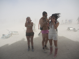 Anny, Ben and Nachelle, Burning Man photo