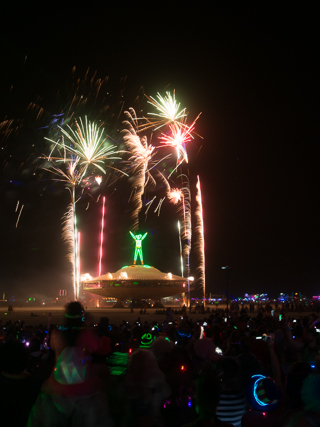 Fireworks at the Burn - 2013, Burning Man photo